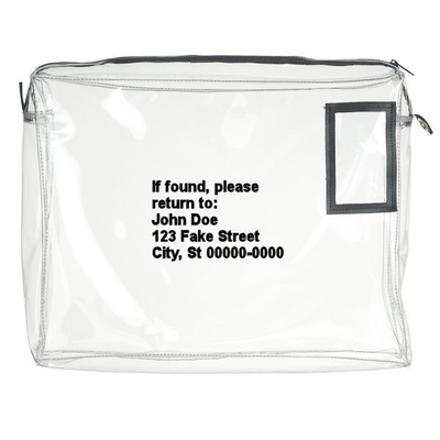 CUSTOM TRANSPARENT VINYL WALET CLUTCH FILE BASE Gói vận chuyển 18W X 14H X 4D - CUSTOM