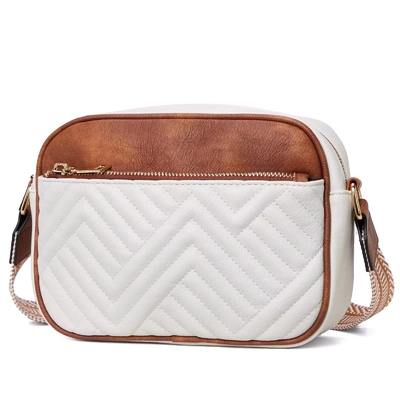 HOT QUILTED embroidery CHECK COLOR MATCHING VINTAGE SHOULDER BAG ZIPPER STRAP CROSSBODY BAG BORSE BORSE BORSE BORSE BORSE BORSE BORSE BORSE BORSE BORSE