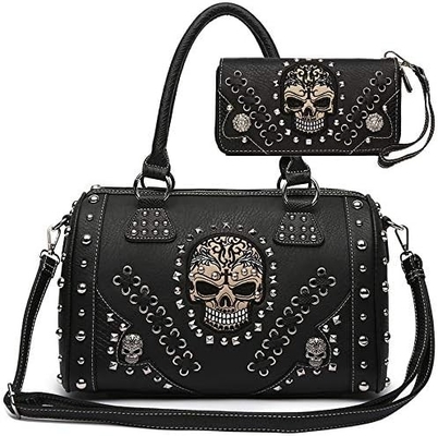 Sugar Skull Day of the Dead Punk Art Purse Thắt lưng cắt rời Đàn bà