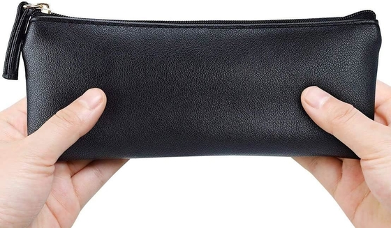 MROCO bút chì Case bút chì túi bút chì màu đen túi bút chì da PU bút chì Case Zipper nhỏ túi cho bút chì, bút chì, đánh dấu, Makeu