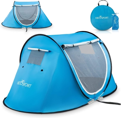 Abco 2 người Pop Up Tent - Cabana di động với 2 cửa, chống nước và bảo vệ tia UV, túi xách - Sky Blue