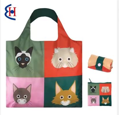Túi tote đi chợ tái sử dụng lớn, bền, bằng polyester tái chế RPET bán buôn