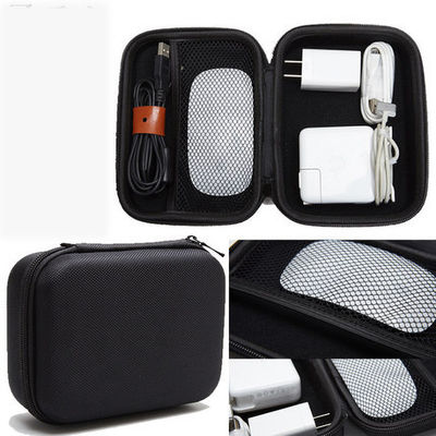 Phù hợp với các thiết bị điện tử nhỏ và phụ kiện EVA Case điện tử màu đen Portable Shockproof Protective Storage Organizer