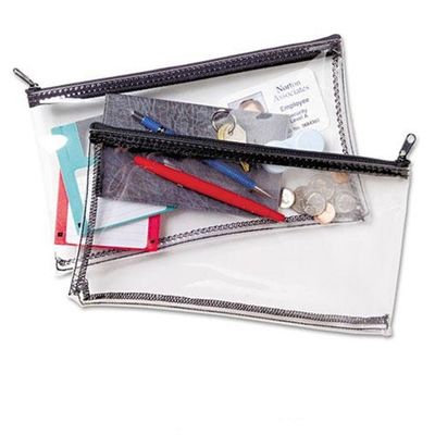Túi nhựa PVC trong suốt có dây kéo Túi đựng tiền không thấm nước Kích thước tùy chỉnh có sẵn để kiểm tra ngân hàng Thẻ ID và kho lưu trữ văn phòng phẩm