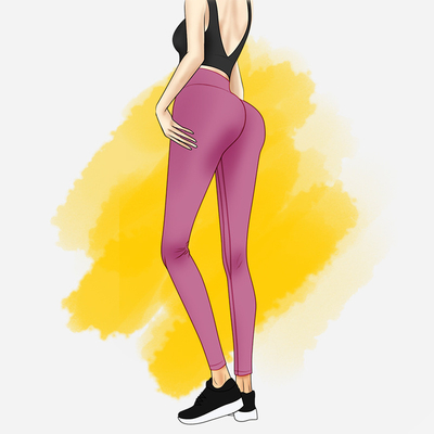 Quần Nữ Peach Fitness Phụ nữ Yoga Phù hợp với Chiều cao Chặt chẽ Chiều cao Eo Căng Đáy Chạy bộ