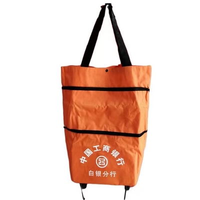Gấp 600D Túi mua sắm vải Tote Kích thước túi có thể mở rộng