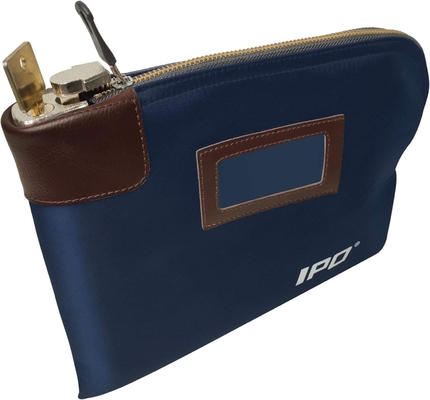 Túi tiền chống nước với khóa và 2 chìa khóa, 11 x 8,6 inch, túi giấy tờ vải, túi tiền ngân hàng với khóa khóa,