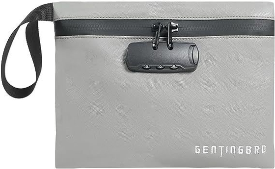 Túi tiền với khóa KaAutoler chống cháy và chống nước Túi tiền với khóa zipper chống cháy hộp an toàn túi tiền Locki