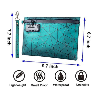 Túi chống mùi với khóa kết hợp, túi chống mùi carbon bao bọc 10,2 x 7,2 inch túi khóa thuốc lưu trữ du lịch