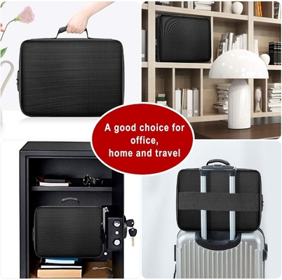 Túi tài liệu với khóa, vỏ lưu trữ tập tin 3 lớp chống cháy với khóa chống nước, an toàn tài liệu di động