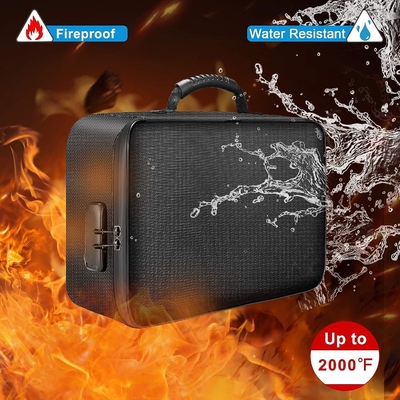Túi tài liệu với khóa, vỏ lưu trữ tập tin 3 lớp chống cháy với khóa chống nước, an toàn tài liệu di động