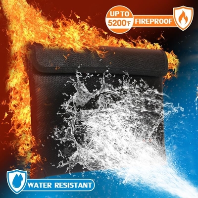 Thùng giấy tờ chống cháy - với nhiệt độ cách nhiệt 5200 ° F, Thùng chống nước chống cháy với khóa khóa, 8 lớp vật liệu chức năng