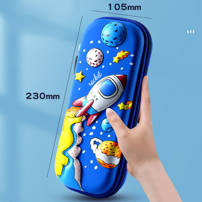 Logo in màn hình chống va chạm tùy chỉnh EVA Pencil Case Zipper Closure