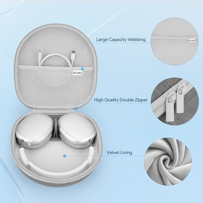 Vỏ thông minh cho Apple AirPods Max hỗ trợ chế độ ngủ, tổ chức cứng túi lưu trữ bao phủ du lịch