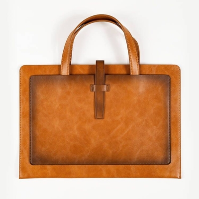 NEW PU LEATHER Capacity BRIEFCASE BRIEFCASE LEATHER BUCKLE BUSINESS DOCUMENT BAG Đồ xách chống nước