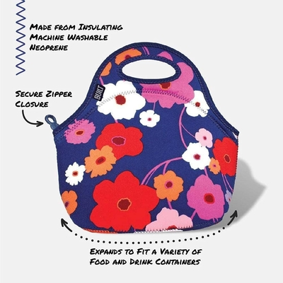 Built Gourmet Getaway Soft Neoprene Lunch Tote Bag - Đèn, cách nhiệt và tái sử dụng, một kích thước, màu đen