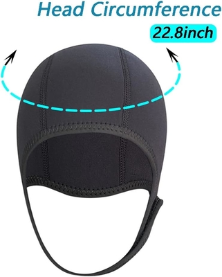 2.5mm Neoprene Dive Cap Surf Cap, mũ lặn, mũ nắng nhiệt với dây đeo cằm, Mũ chống gió cho lướt sóng Kayak Raf