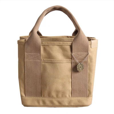 2024 NEW HIGH-END SENSE OF NICHE DESIGN CANVAS TOTE BAG BAG nữ thời trang tất cả các vintage tay đơn tay qua tay