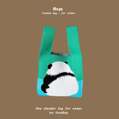 THE NEW INTERNET CELEBRITY HANDBAG Knitting HAND Knitting Wool Bucket BAG HAND Casual Tote LUNCH BAG (tạm dịch: