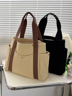 Túi vải Tote đi ra ngoài vải tất cả trong một công việc xuất hiện cao cấp đi lại dung lượng lớn sinh viên nghệ thuật một vai