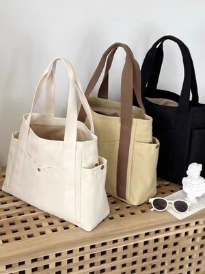 Túi vải Tote đi ra ngoài vải tất cả trong một công việc xuất hiện cao cấp đi lại dung lượng lớn sinh viên nghệ thuật một vai