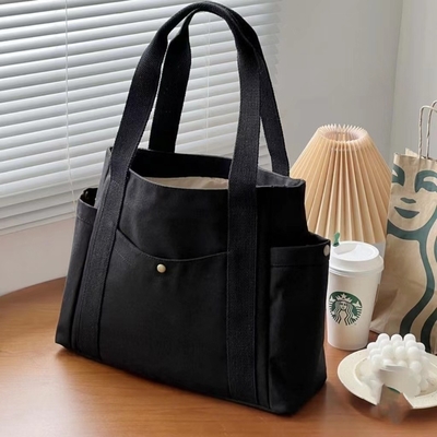 Túi vải Tote đi ra ngoài vải tất cả trong một công việc xuất hiện cao cấp đi lại dung lượng lớn sinh viên nghệ thuật một vai