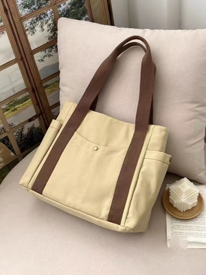 Túi vải Tote đi ra ngoài vải tất cả trong một công việc xuất hiện cao cấp đi lại dung lượng lớn sinh viên nghệ thuật một vai