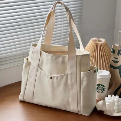 Túi vải Tote đi ra ngoài vải tất cả trong một công việc xuất hiện cao cấp đi lại dung lượng lớn sinh viên nghệ thuật một vai