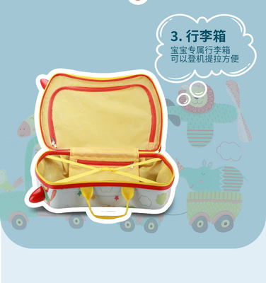 Hộp xe tải đa chức năng cho trẻ em New Riding Suitcase Multi-Wheel Cartoon Baby Suitcase Riding