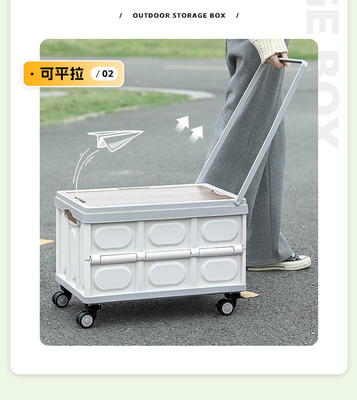 Hộp lưu trữ ba lô xe ô tô Hộp lưu trữ cắm trại ngoài trời Máy tổ chức cắm trại gấp Hộp lưu trữ picnic nắp gỗ