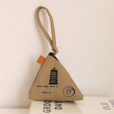Nhân cách sáng tạo retro ZONGZI coin purse nữ MINI canvas art cute coin bag key bag
