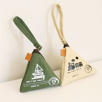 Nhân cách sáng tạo retro ZONGZI coin purse nữ MINI canvas art cute coin bag key bag