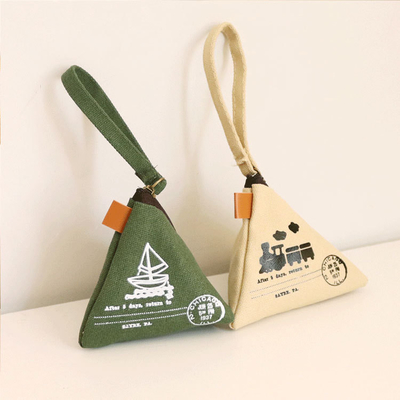 Nhân cách sáng tạo retro ZONGZI coin purse nữ MINI canvas art cute coin bag key bag
