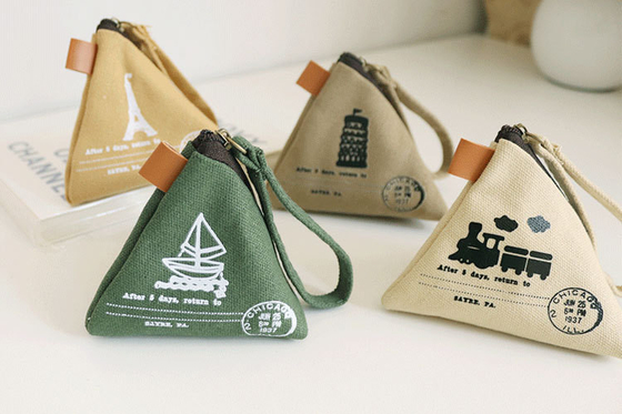 Nhân cách sáng tạo retro ZONGZI coin purse nữ MINI canvas art cute coin bag key bag