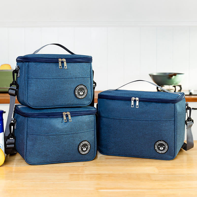 Hành khách Lunch Box túi xách hình vuông túi cách điện tấm nhôm mỏng BENTO túi văn phòng sinh viên mang bữa ăn