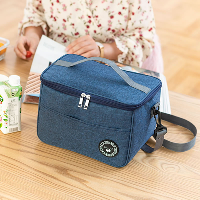 Hành khách Lunch Box túi xách hình vuông túi cách điện tấm nhôm mỏng BENTO túi văn phòng sinh viên mang bữa ăn