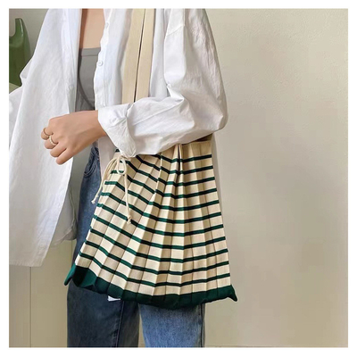 New pleated văn học túi vai đan xen túi nữ mùa đông đan túi thời trang xuyên biên giới túi phụ nữ