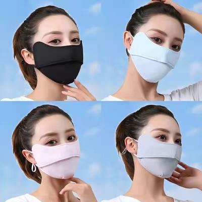 Mùa hè BURST mắt bảo vệ góc băng lụa lụa mặt nạ chống nắng mặt nạ phụ nữ mặt nạ chống nắng mặt nạ phụ nữ UV bảo vệ mặt nạ bóng mỏng