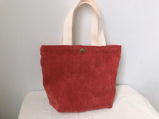 ARTSY CORDUROY BAG CASEUAL PORTABLE MINI LADYS CLAUTCH BAG VINTAGE THUỐC Đồ vải BENTO BAG