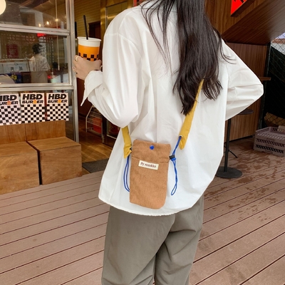 CORDUROY CROSSBODY PHONE BAG CROSSBODY SHOULDER BAG WALK MINI CÁC CÁC