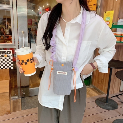 CORDUROY CROSSBODY PHONE BAG CROSSBODY SHOULDER BAG WALK MINI CÁC CÁC