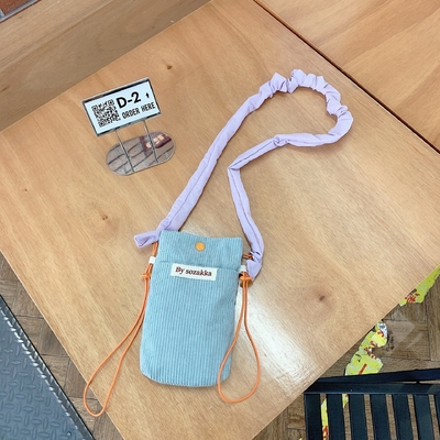 CORDUROY CROSSBODY PHONE BAG CROSSBODY SHOULDER BAG WALK MINI CÁC CÁC