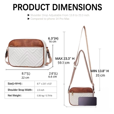 HOT QUILTED embroidery CHECK COLOR MATCHING VINTAGE SHOULDER BAG ZIPPER STRAP CROSSBODY BAG BORSE BORSE BORSE BORSE BORSE BORSE BORSE BORSE BORSE BORSE