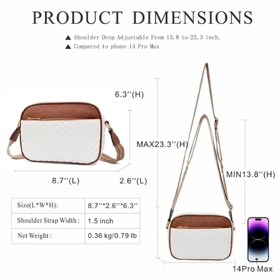 HOT QUILTED embroidery CHECK COLOR MATCHING VINTAGE SHOULDER BAG ZIPPER STRAP CROSSBODY BAG BORSE BORSE BORSE BORSE BORSE BORSE BORSE BORSE BORSE BORSE