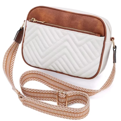 HOT QUILTED embroidery CHECK COLOR MATCHING VINTAGE SHOULDER BAG ZIPPER STRAP CROSSBODY BAG BORSE BORSE BORSE BORSE BORSE BORSE BORSE BORSE BORSE BORSE