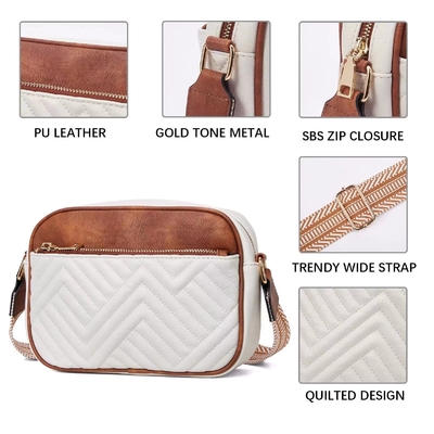 HOT QUILTED embroidery CHECK COLOR MATCHING VINTAGE SHOULDER BAG ZIPPER STRAP CROSSBODY BAG BORSE BORSE BORSE BORSE BORSE BORSE BORSE BORSE BORSE BORSE