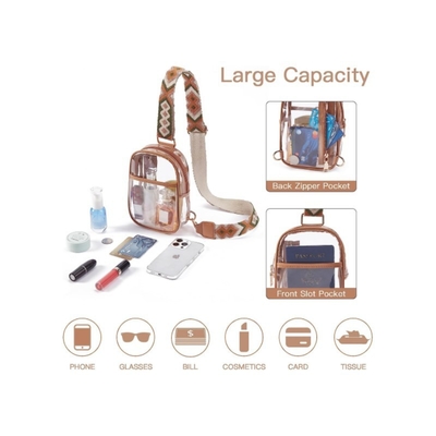 Túi ngực TPU TRANSPARENT ANTI-SPLASH,LULU TRANSPARENT BAG LULU CROSSBODY SHOULDER BAG