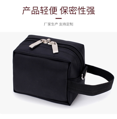 THINKENED CANVAS SEAL BAG MULTI-FUNCTIONAL FINANCE BANK SEAL BAG BILL PORTABLE ZIPPER BAG NETWORK CERTIFICATE BAG (Bài giấy tờ có thể mang theo)