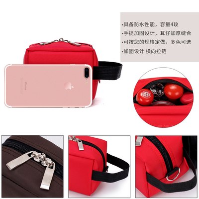 THINKENED CANVAS SEAL BAG MULTI-FUNCTIONAL FINANCE BANK SEAL BAG BILL PORTABLE ZIPPER BAG NETWORK CERTIFICATE BAG (Bài giấy tờ có thể mang theo)
