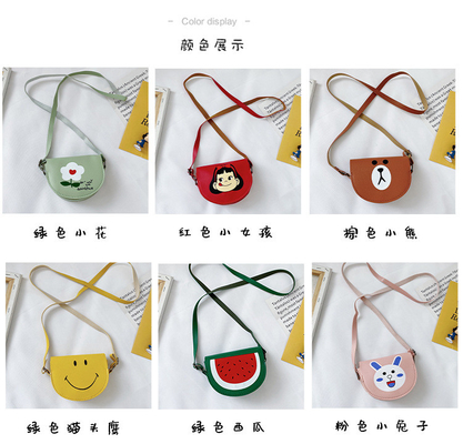 2024 FASHION NEW GIRL BABY FASHION SHOULDER CROSSBODY BAG CARTOON BAG CHANGE PRINCESS SHAK nhỏ